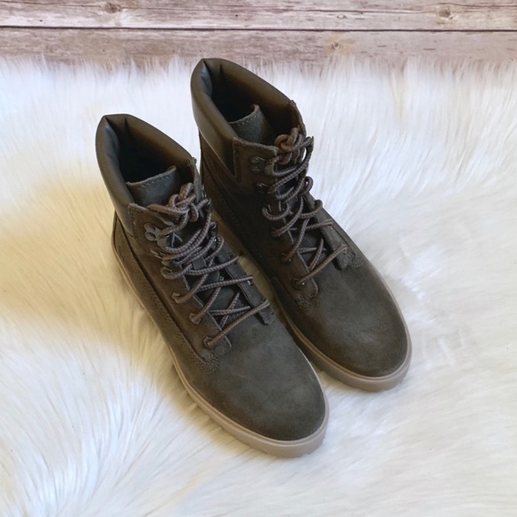 Timberland Carnaby Cool 6” Olive Suede Boots - Picture 3 of 8